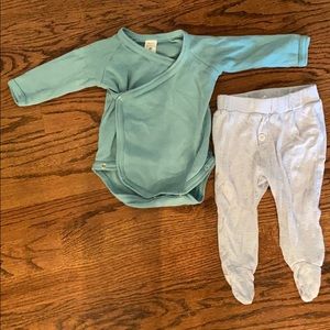 kate quinn 100% organic cotton onesie / pants EUC!
